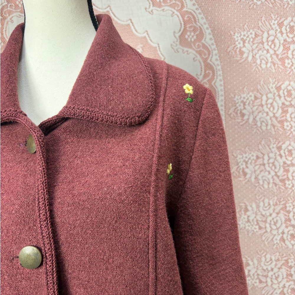 Victor Fink Collection Wool Jacket | Embroidered Floral - Picture 9 of 10